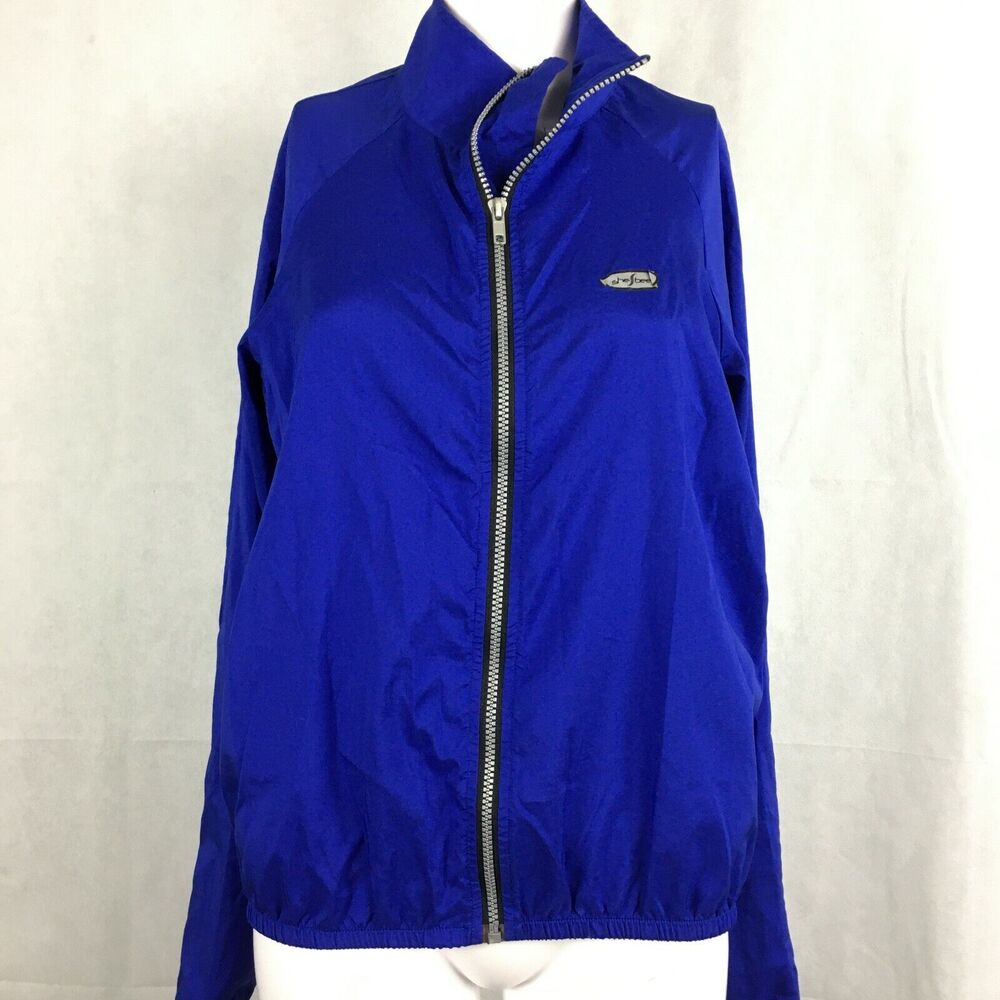 She Beest Jacket Women Sz S‎ Blue Full Zip Windbreaker Cycling Top